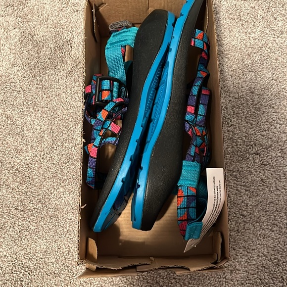 Chaco Unisex Kids ZX1 Ecotread J180264 Sport Sandals Break Teal Blue You… - Picture 2 of 14